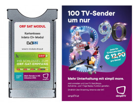 SONDERAKTION: ORF irdeto CI+ Digital Direkt SAT Modul + Simpli more